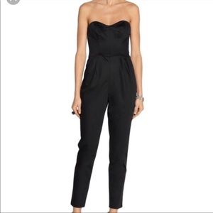 NWT Milly Black Sweetheart Strapless Jumpsuit